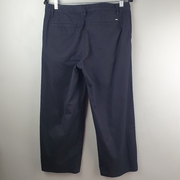 VANS Wide Leg Chino Pants‎ Black Women Size 9 Baggy Streetwear Skater Grunge - Picture 9 of 15